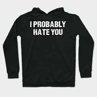 I Probably Hate You Funny Sarcasm Hoodie